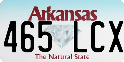 AR license plate 465LCX