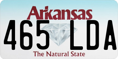 AR license plate 465LDA