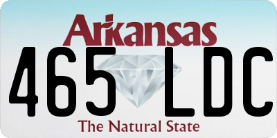 AR license plate 465LDC