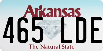 AR license plate 465LDE