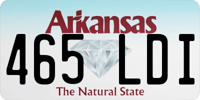 AR license plate 465LDI
