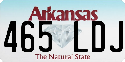 AR license plate 465LDJ