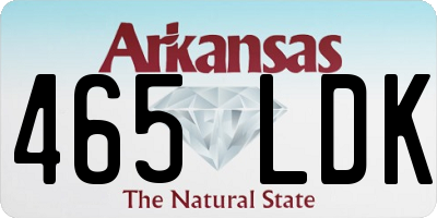 AR license plate 465LDK