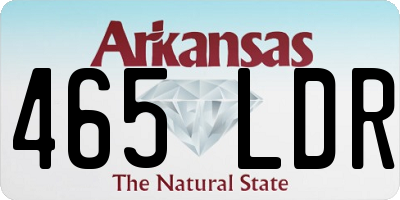 AR license plate 465LDR