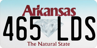 AR license plate 465LDS