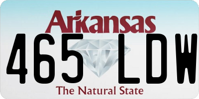 AR license plate 465LDW