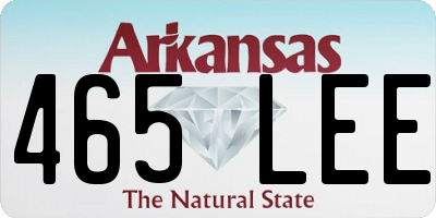 AR license plate 465LEE