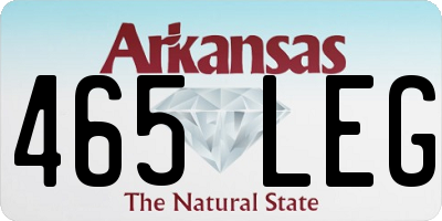 AR license plate 465LEG