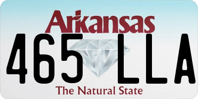 AR license plate 465LLA
