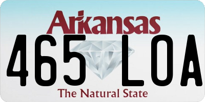 AR license plate 465LOA