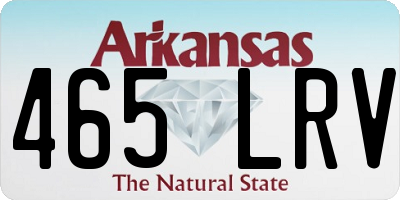 AR license plate 465LRV