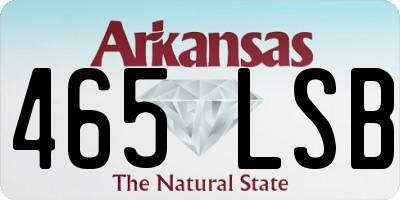 AR license plate 465LSB