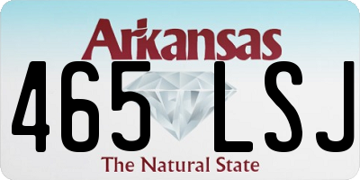 AR license plate 465LSJ