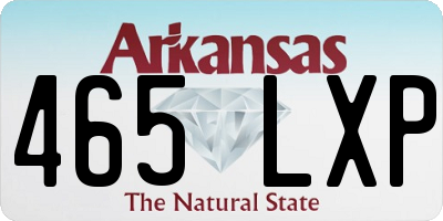 AR license plate 465LXP