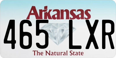 AR license plate 465LXR