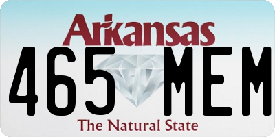 AR license plate 465MEM