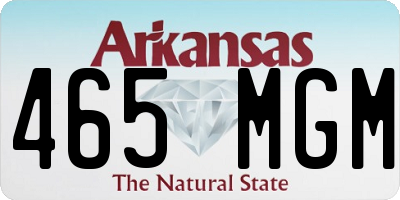 AR license plate 465MGM