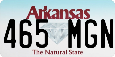AR license plate 465MGN