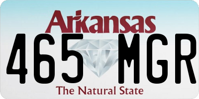 AR license plate 465MGR