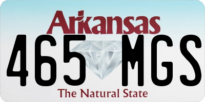 AR license plate 465MGS