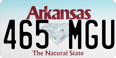 AR license plate 465MGU