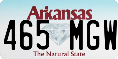 AR license plate 465MGW