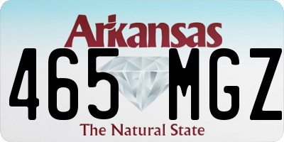 AR license plate 465MGZ
