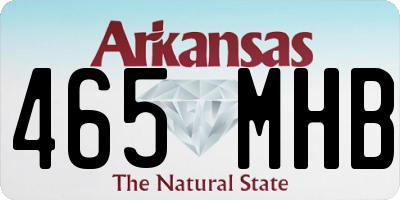 AR license plate 465MHB