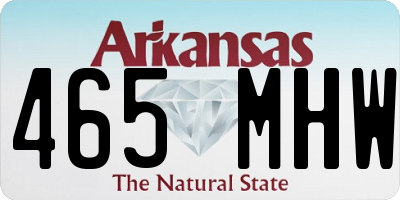 AR license plate 465MHW