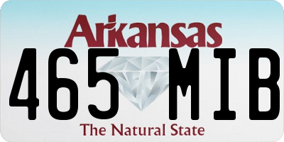 AR license plate 465MIB
