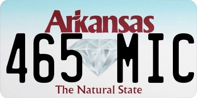 AR license plate 465MIC