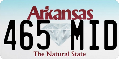 AR license plate 465MID