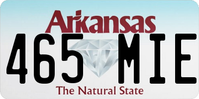 AR license plate 465MIE