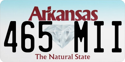 AR license plate 465MII