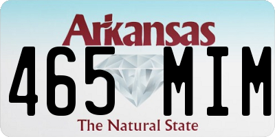AR license plate 465MIM