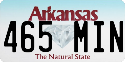 AR license plate 465MIN