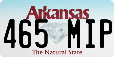 AR license plate 465MIP