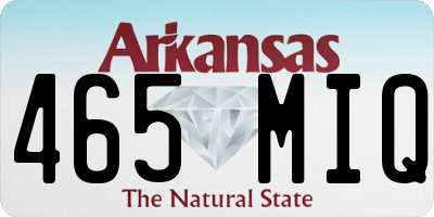 AR license plate 465MIQ