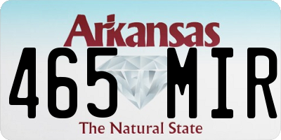AR license plate 465MIR