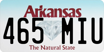 AR license plate 465MIU