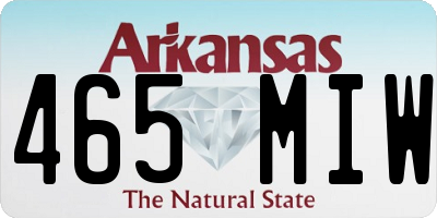AR license plate 465MIW