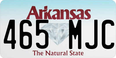 AR license plate 465MJC
