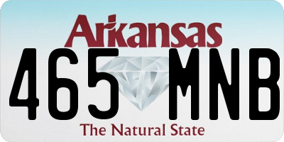 AR license plate 465MNB