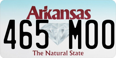 AR license plate 465MOO