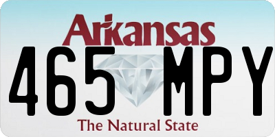 AR license plate 465MPY