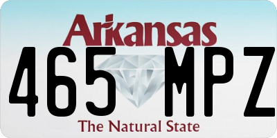 AR license plate 465MPZ