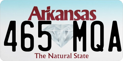 AR license plate 465MQA