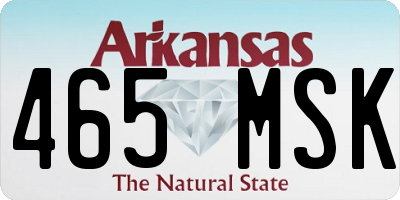 AR license plate 465MSK