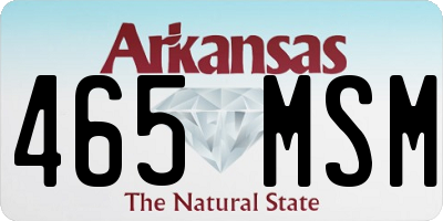 AR license plate 465MSM