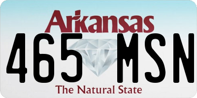 AR license plate 465MSN